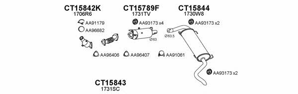  450797 Exhaust system 450797