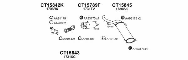  450798 Exhaust system 450798