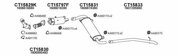  450799 Exhaust system 450799