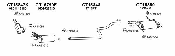  450801 Exhaust system 450801