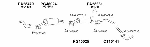  250058 Exhaust system 250058