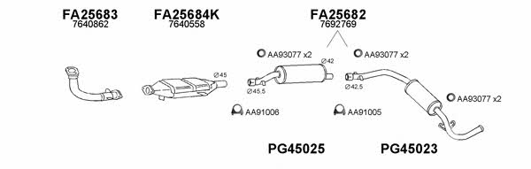  250066 Exhaust system 250066
