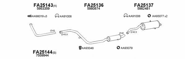  250153 Exhaust system 250153