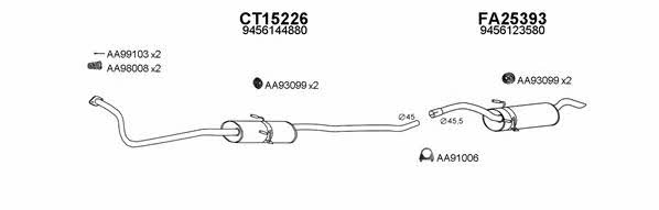  250156 Exhaust system 250156