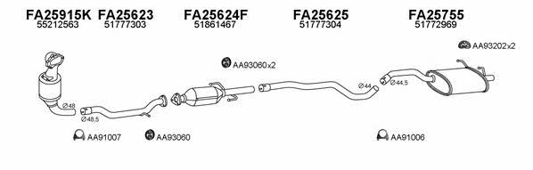  250233 Exhaust system 250233