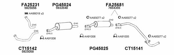  250259 Exhaust system 250259