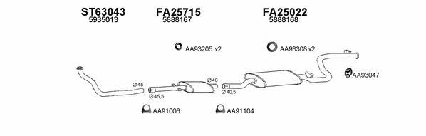  250276 Exhaust system 250276