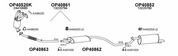  770160 Exhaust system 770160