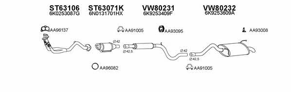  800014 Exhaust system 800014