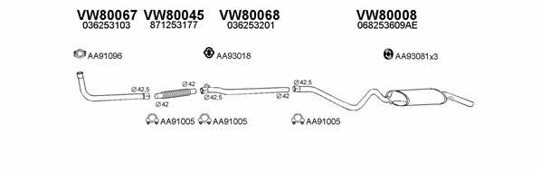  800021 Exhaust system 800021