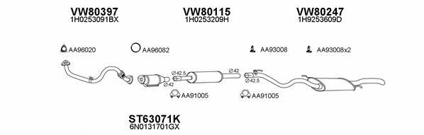  800043 Exhaust system 800043