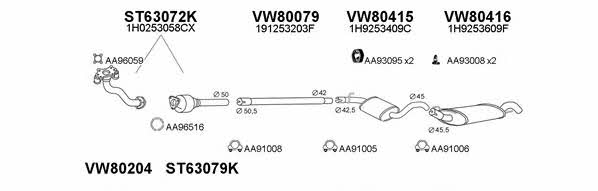  800066 Exhaust system 800066