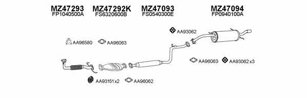  470043 Exhaust system 470043