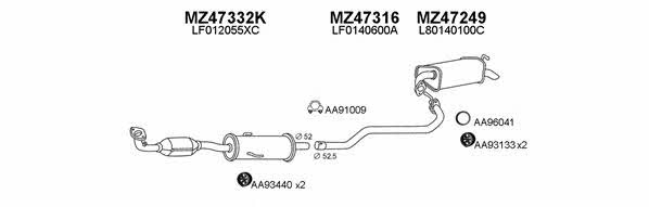  470054 Exhaust system 470054