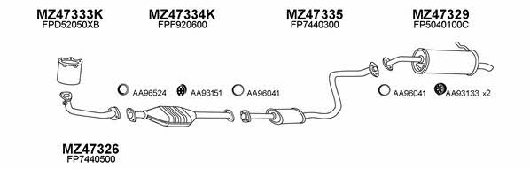  470056 Exhaust system 470056