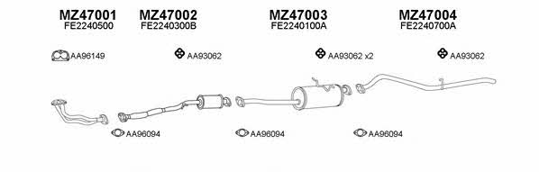 470075 Exhaust system 470075