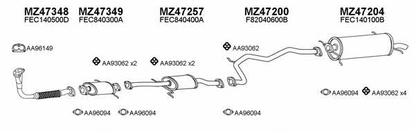  470089 Exhaust system 470089