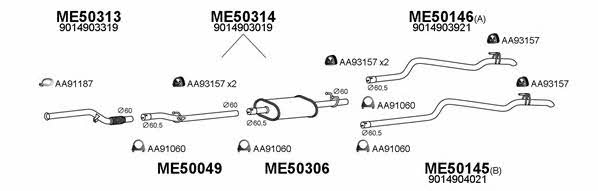 500121 Exhaust system 500121