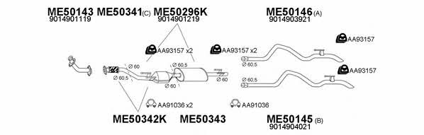 Veneporte 500125 Exhaust system 500125