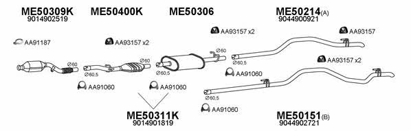  500129 Exhaust system 500129