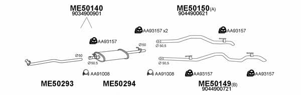  500130 Exhaust system 500130
