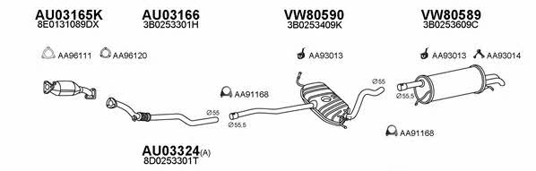  800416 Exhaust system 800416