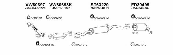  800430 Exhaust system 800430