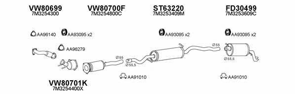  800443 Exhaust system 800443