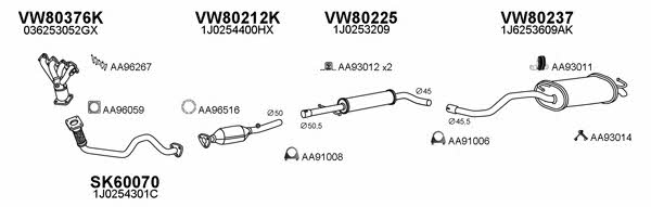  800465 Exhaust system 800465
