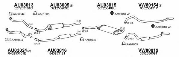  800490 Exhaust system 800490