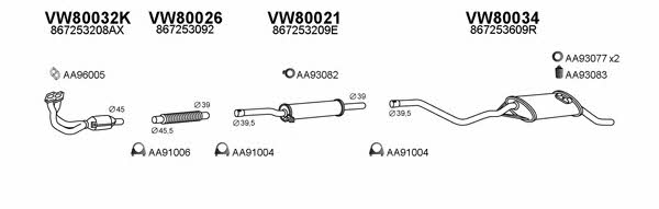  800491 Exhaust system 800491
