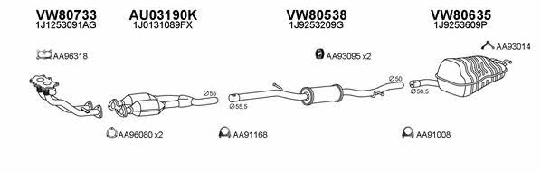  800545 Exhaust system 800545