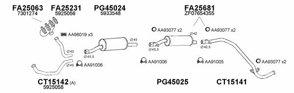  250382 Exhaust system 250382