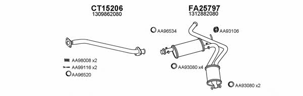  250434 Exhaust system 250434