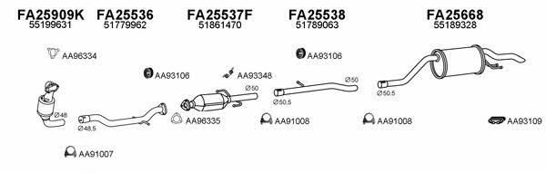  250443 Exhaust system 250443