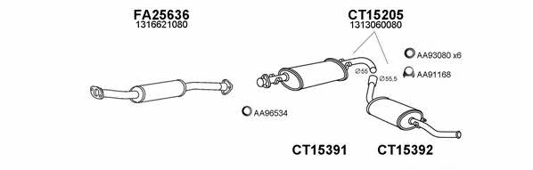  250453 Exhaust system 250453