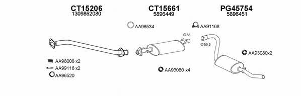  250454 Exhaust system 250454