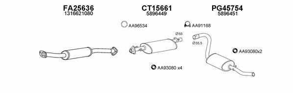  250455 Exhaust system 250455