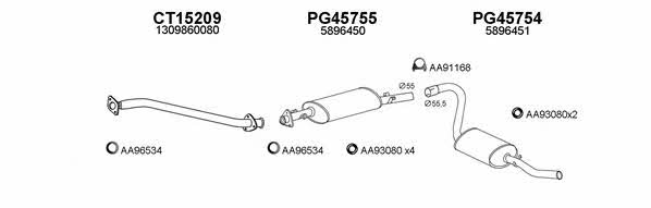  250457 Exhaust system 250457