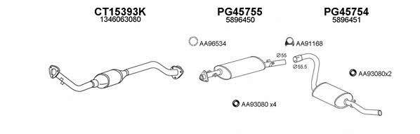  250464 Exhaust system 250464