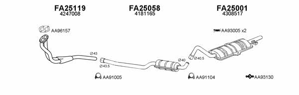  250482 Exhaust system 250482