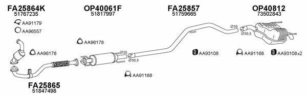  250490 Exhaust system 250490