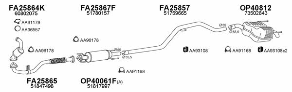  250491 Exhaust system 250491