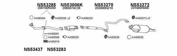  530043 Exhaust system 530043