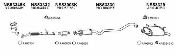  530054 Exhaust system 530054