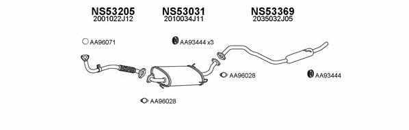  530073 Exhaust system 530073