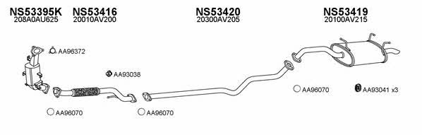  530095 Exhaust system 530095