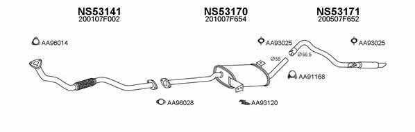  530167 Exhaust system 530167