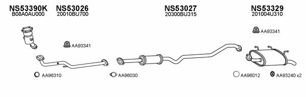  530184 Exhaust system 530184