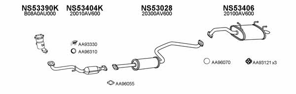  530186 Exhaust system 530186